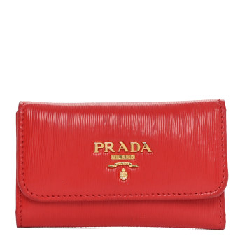 PRADA Vitello Move 6 Key Holder Lacca