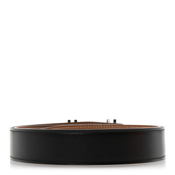 HERMES Box Togo 32mm Au Carre H Belt 90 36 Black Gold