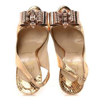 CHRISTIAN LOUBOUTIN Ayers Metal Nodo 150 Pumps 36 Gold