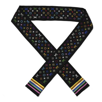LOUIS VUITTON LV X TM Silk Monogram Multicolor Bandeau Black