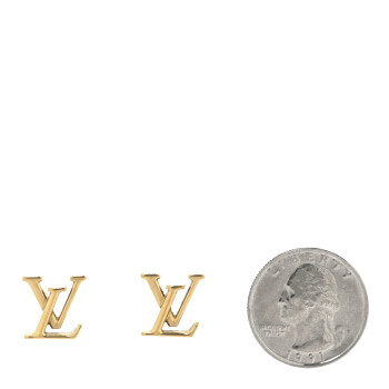 LOUIS VUITTON Metal LV Iconic Earrings Gold