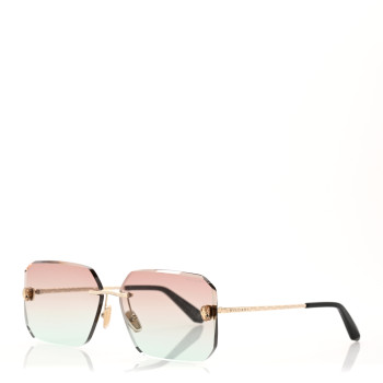 BULGARI Metal Serpenti Rectangular Sunglasses BV40026U Gold Orange Gradient