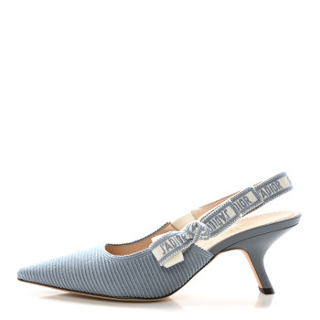 CHRISTIAN DIOR Technical Canvas Ribbon J Adior Slingback 65mm Pumps 41 Bleu Pastel