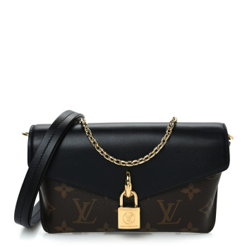 LOUIS VUITTON Monogram Padlock On Strap Black