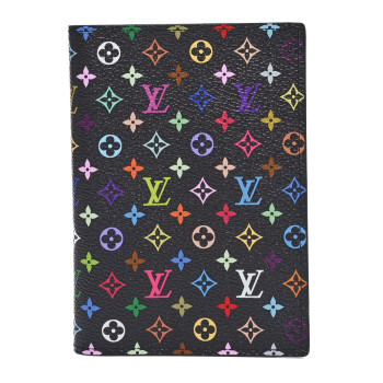 LOUIS VUITTON LV X TM Monogram Multicolor Passport Cover Black