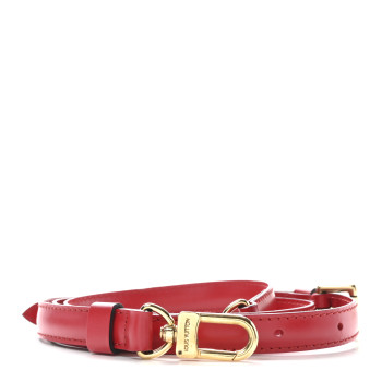 LOUIS VUITTON Calfskin 16mm Adjustable Shoulder Strap Red