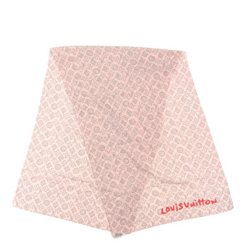 LOUIS VUITTON Cotton Tahitienne Scarf Pink