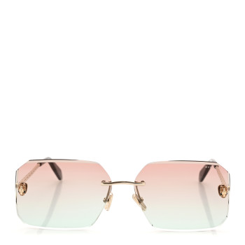 BULGARI Metal Serpenti Rectangular Sunglasses BV40026U Gold Orange Gradient