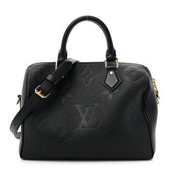LOUIS VUITTON Empreinte Monogram Giant Speedy Bandouliere 25 Black