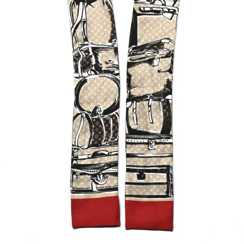 LOUIS VUITTON Silk Monogram Trunks Bandeau Brown