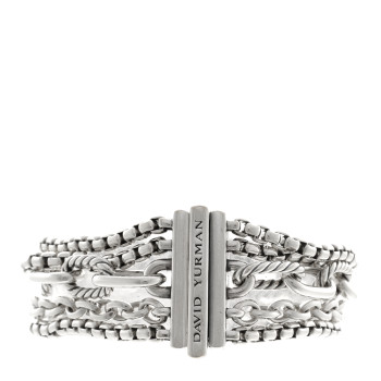 DAVID YURMAN Sterling Silver Multi Row Chain Bracelet