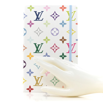 LOUIS VUITTON LV x TM Monogram Multicolor Jane Notebook MM White