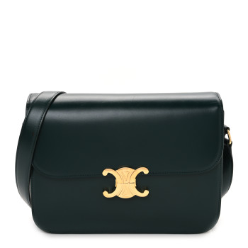 CELINE Shiny Calfskin Medium Triomphe Amazone
