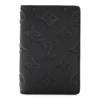LOUIS VUITTON Calfskin Monogram Shadow Pocket Organizer Black