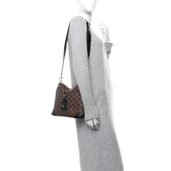 LOUIS VUITTON Damier Ebene Odeon PM Black