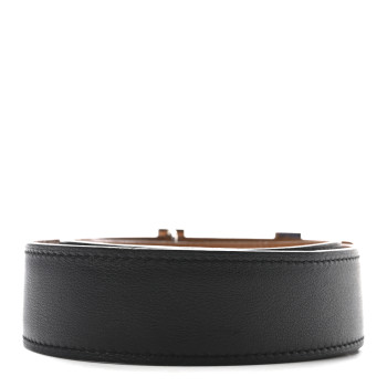 HERMES Box Epsom 32mm Quizz H Belt 85 34 Black Gold