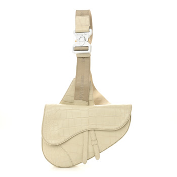 CHRISTIAN DIOR Crocodile Mens Saddle Bag