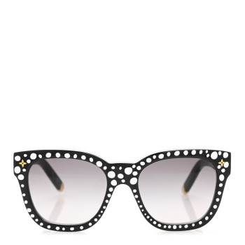 LOUIS VUITTON LV X YK Acetate Painted Dots Sunglasses Z1902W Black White