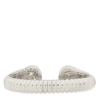 JOHN HARDY Sterling Silver Chalcedony White Topaz Kick Cuff Bracelet