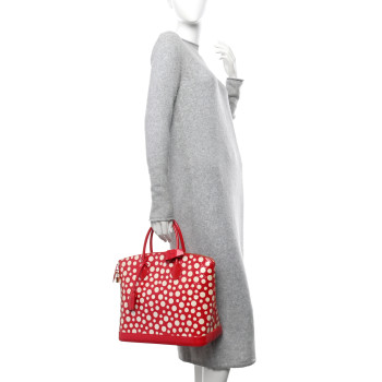 LOUIS VUITTON Vernis Kusama Infinity Dots Lockit MM Red