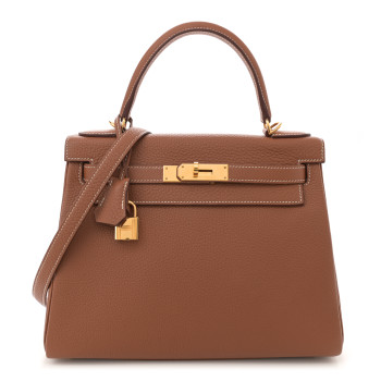 HERMES Togo Kelly Retourne 28 Gold