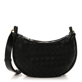 BOTTEGA VENETA Nappa Intrecciato Small Gemelli Multipocket Bag Black