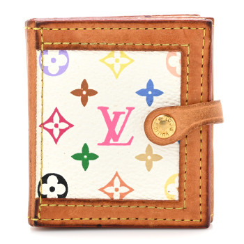LOUIS VUITTON Monogram Multicolor 4 Photo Frame Wallet White