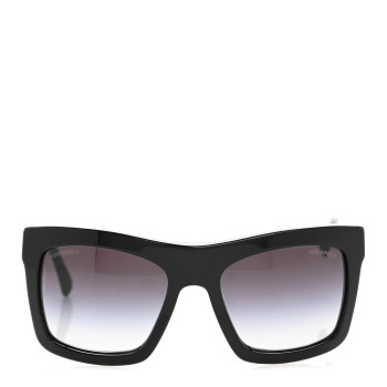 CHANEL Acetate Oversized Square Sunglasses 71042 Black