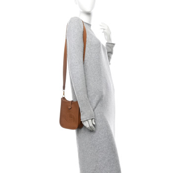 HERMES Taurillon Clemence Evelyne TPM Gold