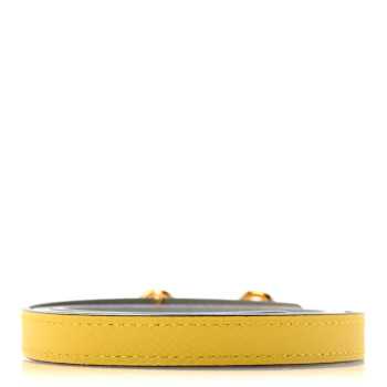 HERMES Swift Epsom 13mm Heritage Belt 75 30 Bleu Glacier Jaune De Naples