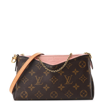 LOUIS VUITTON Monogram Pallas Clutch Rose Poudre