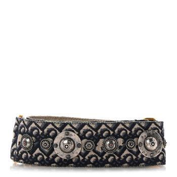 CHRISTIAN DIOR Oblique Studded Shoulder Strap Blue