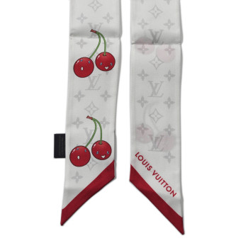 LOUIS VUITTON LV X TM Silk Monogram Cerises Bandeau White