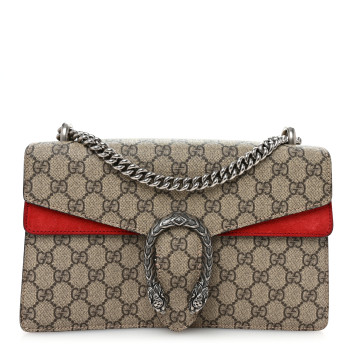 GUCCI GG Supreme Monogram Small Dionysus Shoulder Bag Red