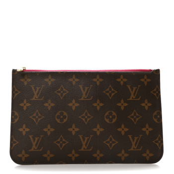 LOUIS VUITTON Monogram Neverfull MM GM Pochette Pivoine
