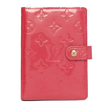 LOUIS VUITTON Vernis Small Ring Agenda Cover Framboise