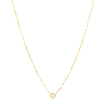 CARTIER 18K Yellow Gold Diamond LM D'Amour Pendant Necklace