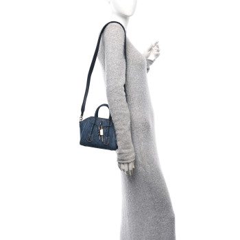 GIVENCHY Denim Mini Lock Antigona Shoulder Bag Blue