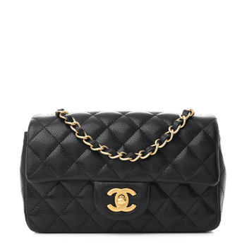 CHANEL Caviar Quilted Mini Rectangular Flap Black