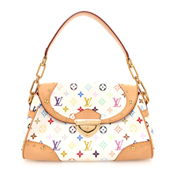 LOUIS VUITTON Monogram Multicolor Beverly MM White