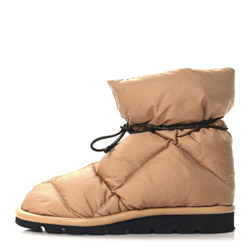 LOUIS VUITTON Nylon Monogram Pillow Comfort Ankle Boot 39 Beige