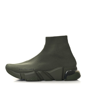 BALENCIAGA Technical 3D Recycled Knit Womens Speed 2.0 Sneakers 36 Green