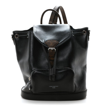 LOUIS VUITTON Lambskin Monogram Montsouris Vibe PM Black