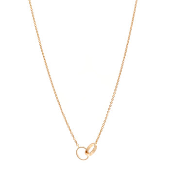 CARTIER 18K Pink Gold Interlocking LOVE Necklace