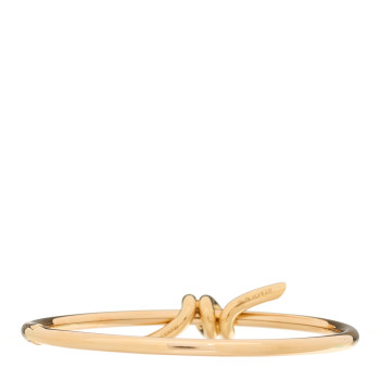 TIFFANY 18K Rose Gold Knot Hinged Bangle Bracelet