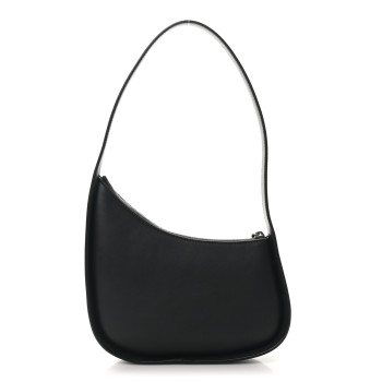 THE ROW Smooth Calfskin Half Moon Shoulder Bag Black