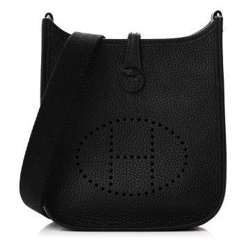 HERMES Taurillon Clemence Evelyne TPM Black
