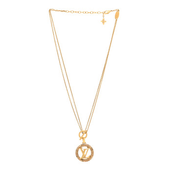 LOUIS VUITTON クリスタル LV Tresor ゴールド イヤリング Louis Vuitton Louise Tresor Earrings, Earrings - Designer