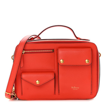 MULBERRY Calfskin Cherwell Square Shoulder Bag Coral 1247472