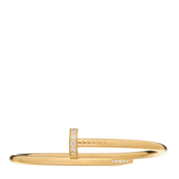 CARTIER 18K Yellow Gold Diamond Juste Un Clou Bracelet 16